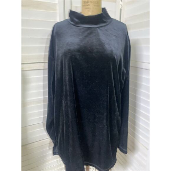 Gilligan O'Malley Black Velour Pajama Set Track Leisure Suit Tunic Pants XXXL - Picture 2 of 10